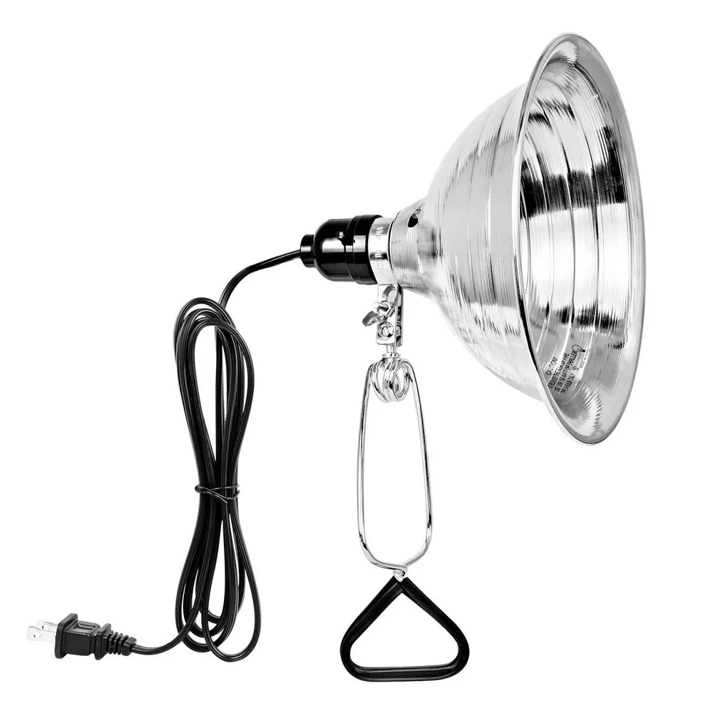 Simple Deluxe Clamp Lamp Light Socket with 8.5 Inch Aluminum Reflector, Suit for